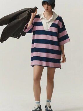 Daily Practice by Anthropologie Rugby Mini Dress Striped Tee Printed Tunic NWT L